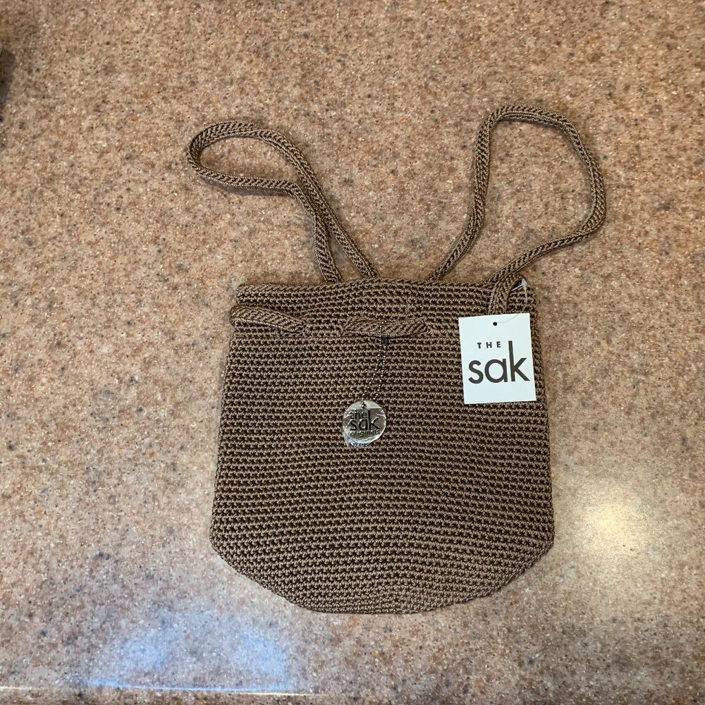 The Sak Brown Crochet Crossbody Bag